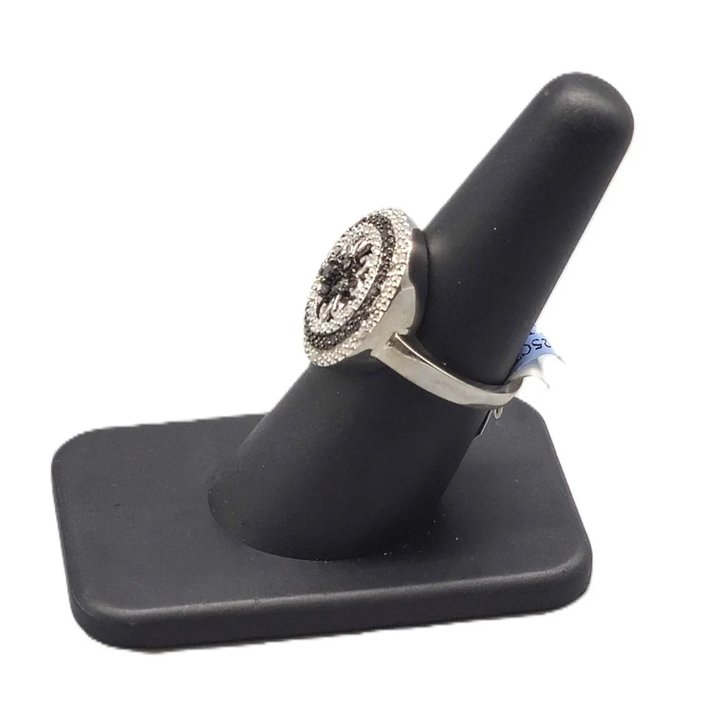.925 SILVER DIAMOND 0.25CTW RING SIZE 7 6.1G (GNH022697)